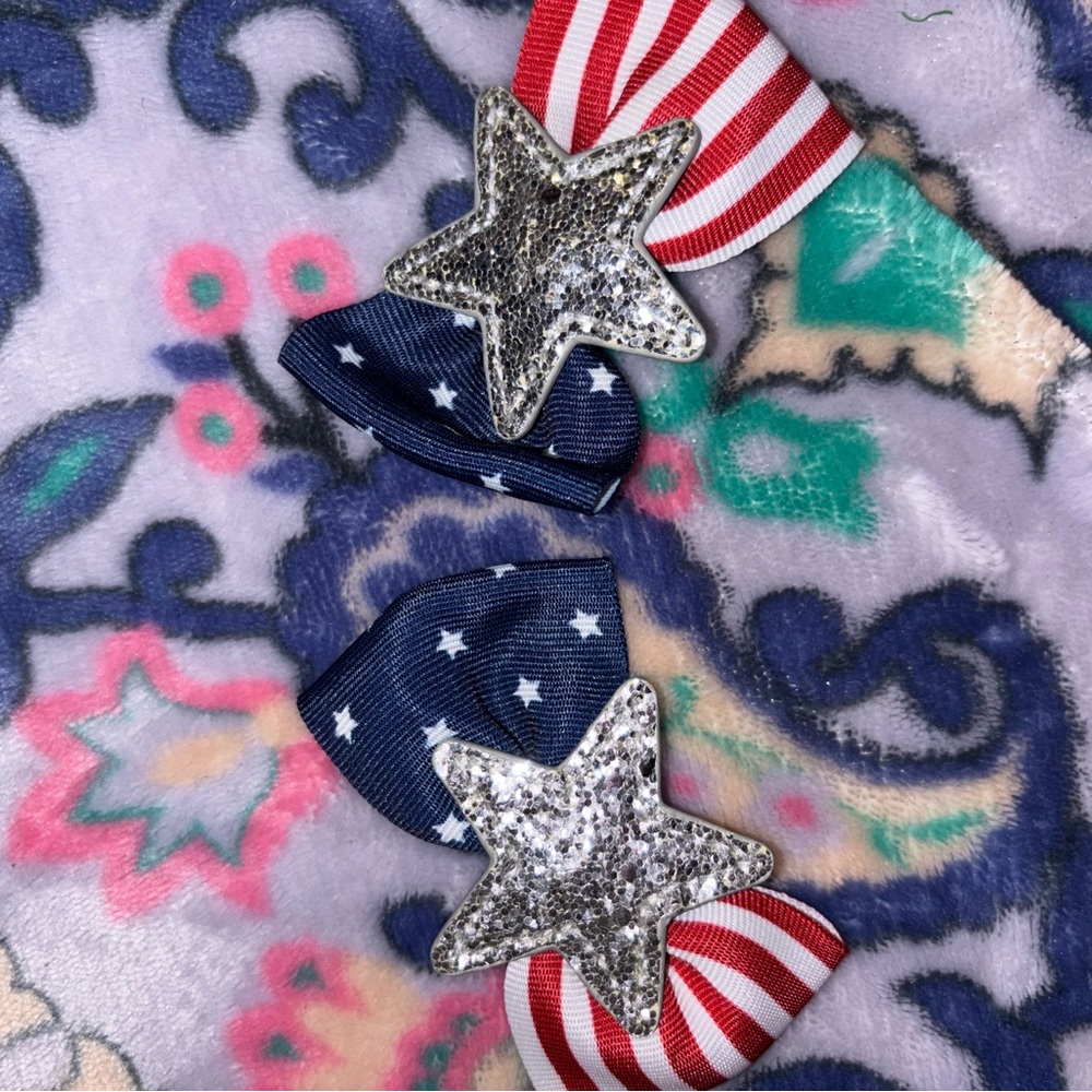 Patriotic Star Hair Clips